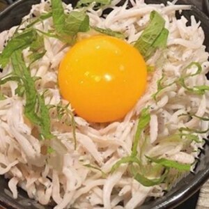 シンプルにごま油と塩のみ！簡単しらす丼！